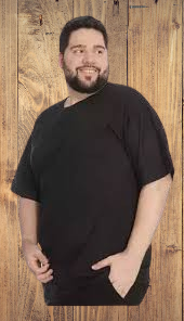 Producto - REMERA NEGRA ALGODON PEINADO TALLES ESPECIALES