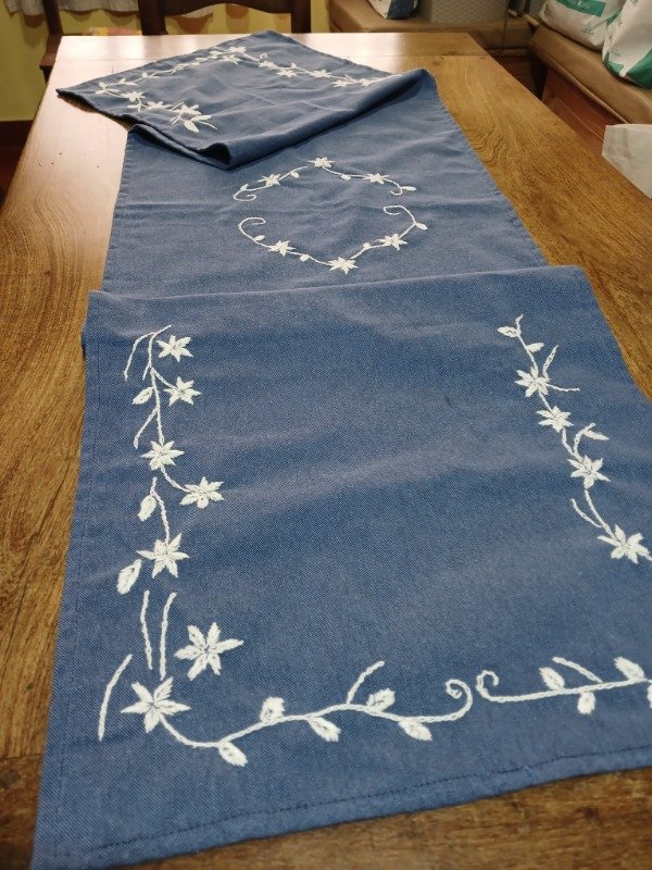 Producto - Camino de mesa  -Azul Botánico - 3