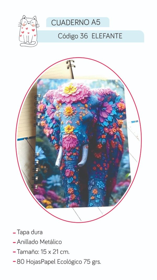 Producto - Cuaderno 36 Elefante