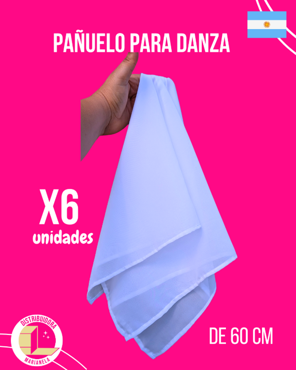 Producto - Pañuelo Danza 60 cm Gasa Colores Lisos - Pack x6 unidades