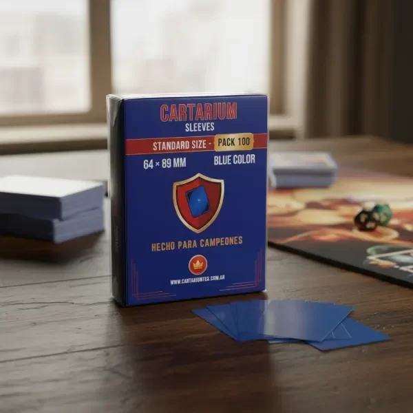 Producto - Sleeves Cartarium Standard 64x89 mm Azules Commander Pack x100 - 1