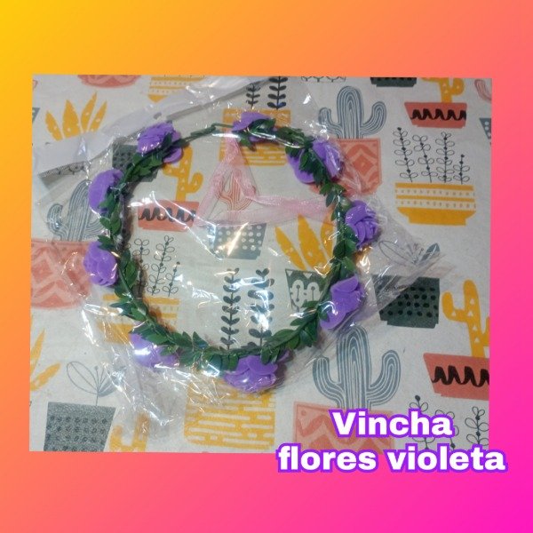 Producto - Vincha flores violeta