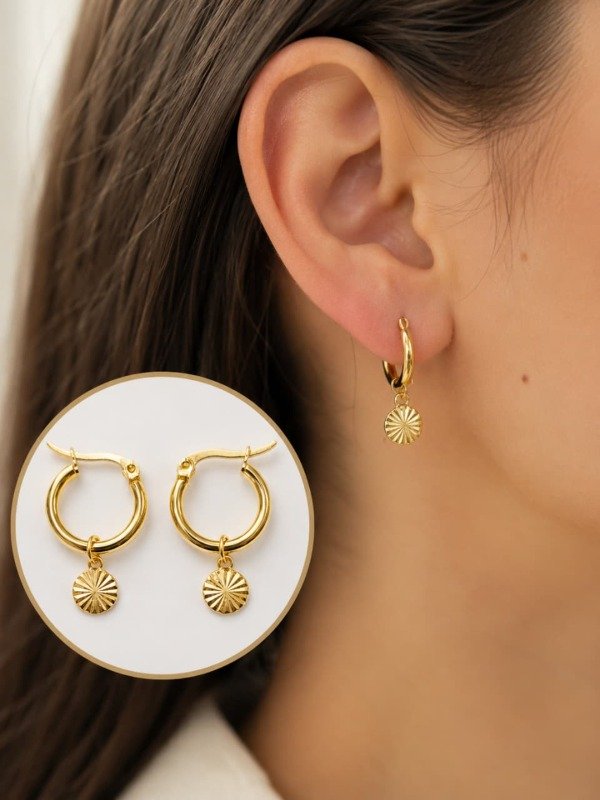 Producto - Arito acero dorado / chinito