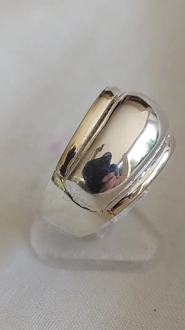 Producto - Anillo de Plata y Oro Bombe grueso