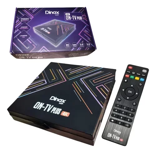 Producto - Dinax TV Box On TV Plus 4K 8GB RAM 128GB Android 12 Wi-Fi HDMI