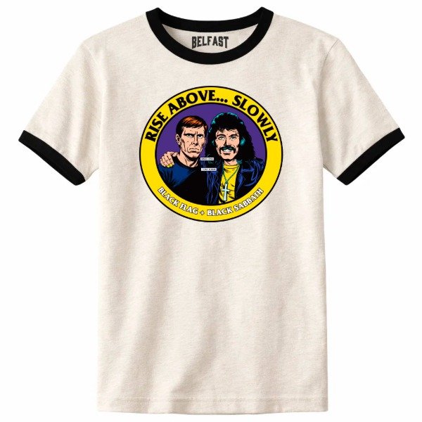 REMERA RISE ABOVE SLOWLY - BLACK FLAG BLACK SABBATH X JVAN MACHADO — imagen 4