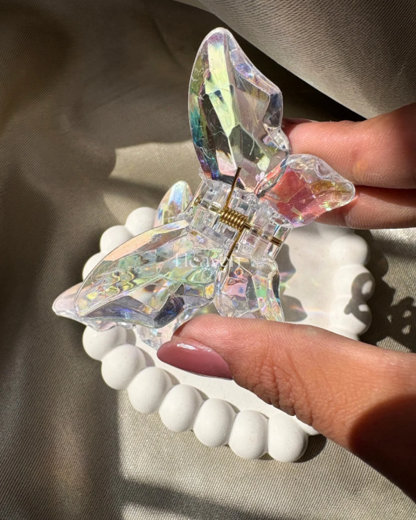 Producto - Broche Mariposa translúcido clear