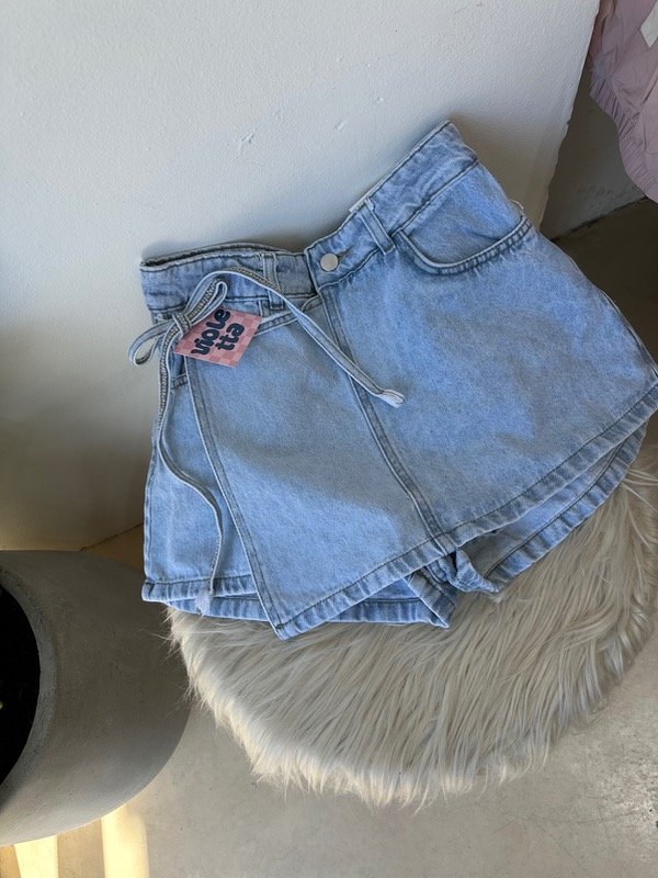 Producto - Short Pollera Galicia / rígido / celeste