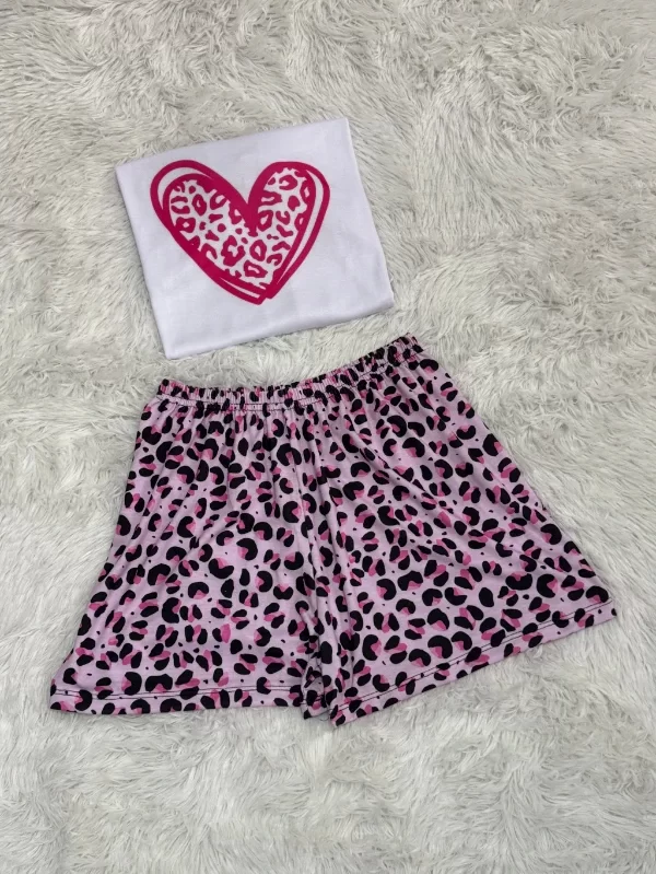 Producto - Pijama animado corto + remera manga corta - Print Rosa