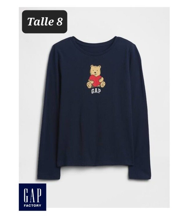 Producto - Remera manga larga gap talle 10 oso