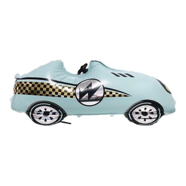 Producto - GLOBO AUTO CARRERA CELESTE 1 metro x 45cm x 20 cm