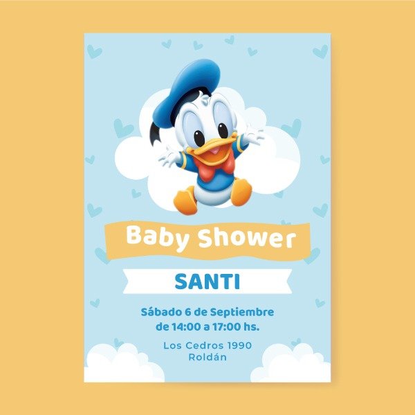 Producto - Invitación Digital Pato Donald Bebé