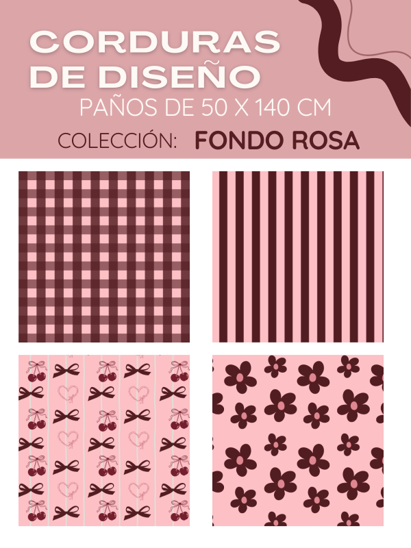 Producto - PAÑOS CORDURAS DE DISEÑO - FONDO ROSA