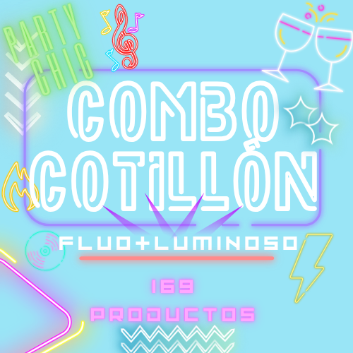 Producto - Combo cotillón 172 productos Fluo + Luminoso