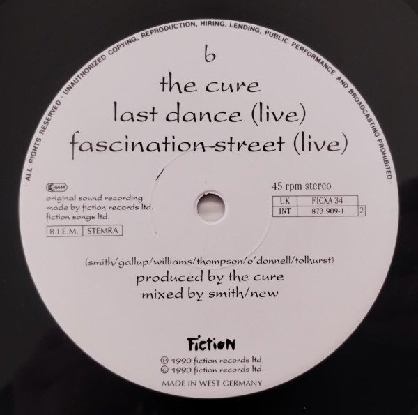 Producto - THE CURE Pictures Of You Vinilo 12 Alemania 1990 Misprint - 1