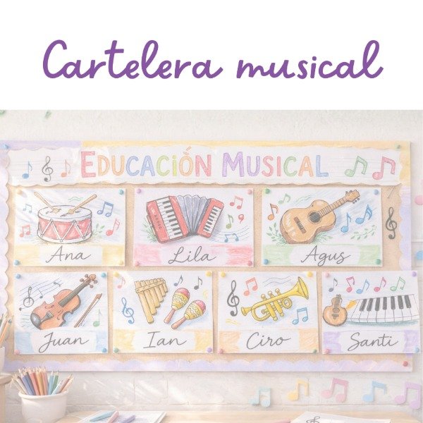 Producto - Cartelera Musical + Actividad para el Primer Día de Clases