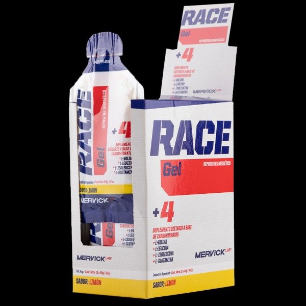 Producto - Race Gel MERVICKLAB 40g x12 C/ Aminoácidos + Electrolitos