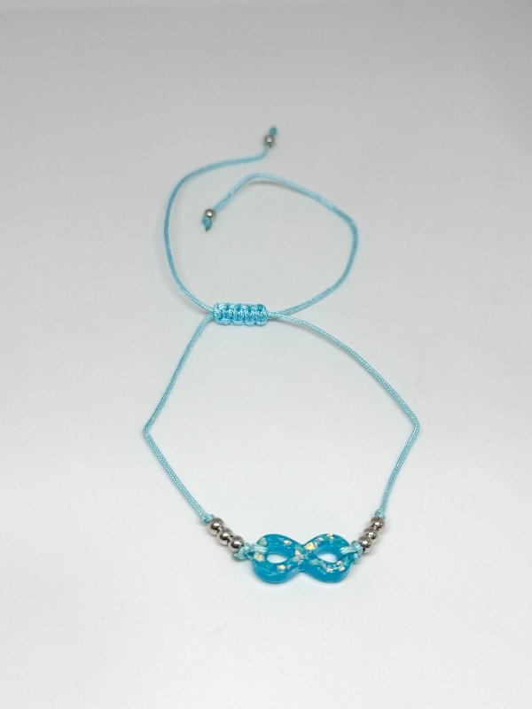 Producto - Pulsera de hilo dije infinito celeste