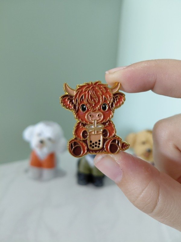 Producto - Pin metalizado - Vaca cafecito #3272