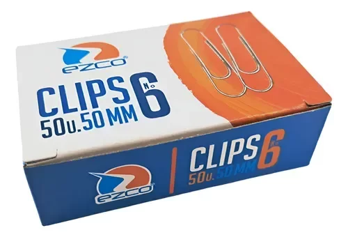 Producto - Clips Metálicos Ezco N6 50mm Por 50 Unidades