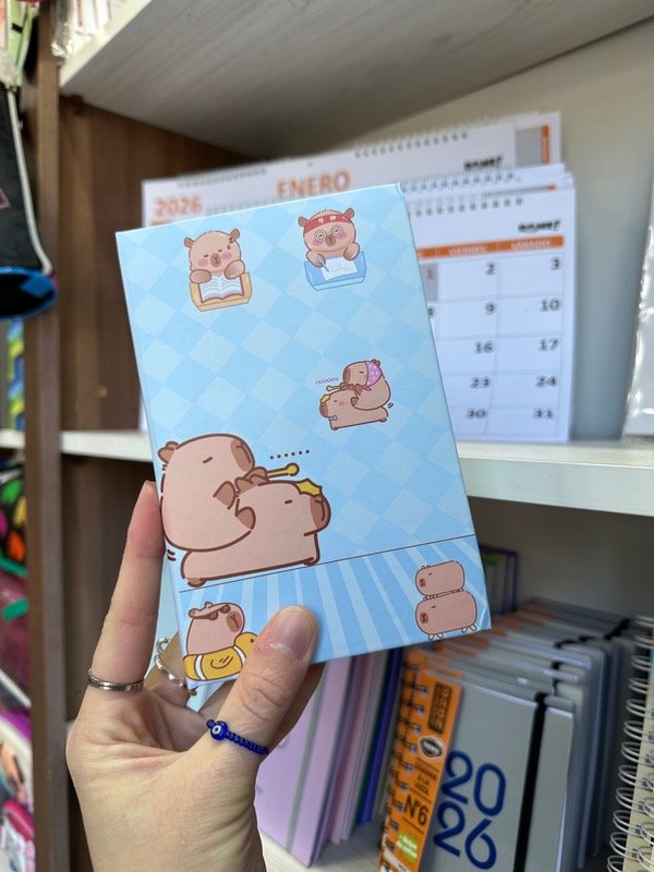 Producto - Libreta Post It CAPYBARA Celeste