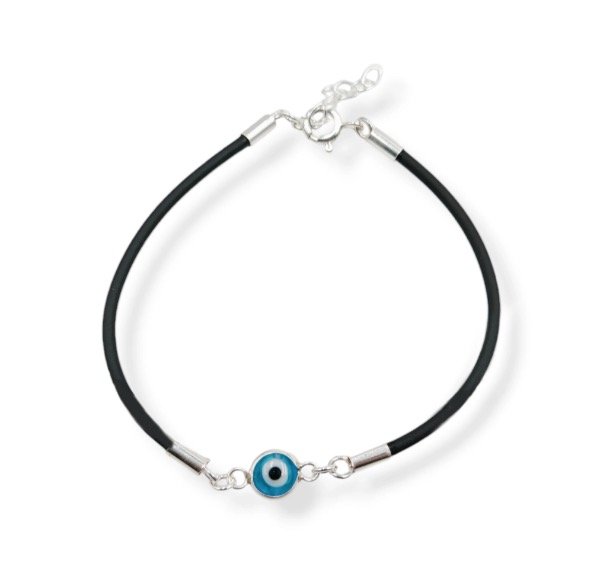 Producto - Pulsera Plata 925 -De goma con ojo turco