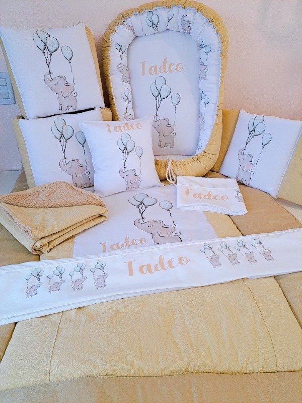 Producto - Set de cuna Elefante Milo beige