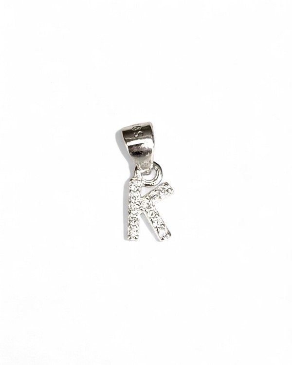 Producto - DIJE "K" SHINY PLATA 925