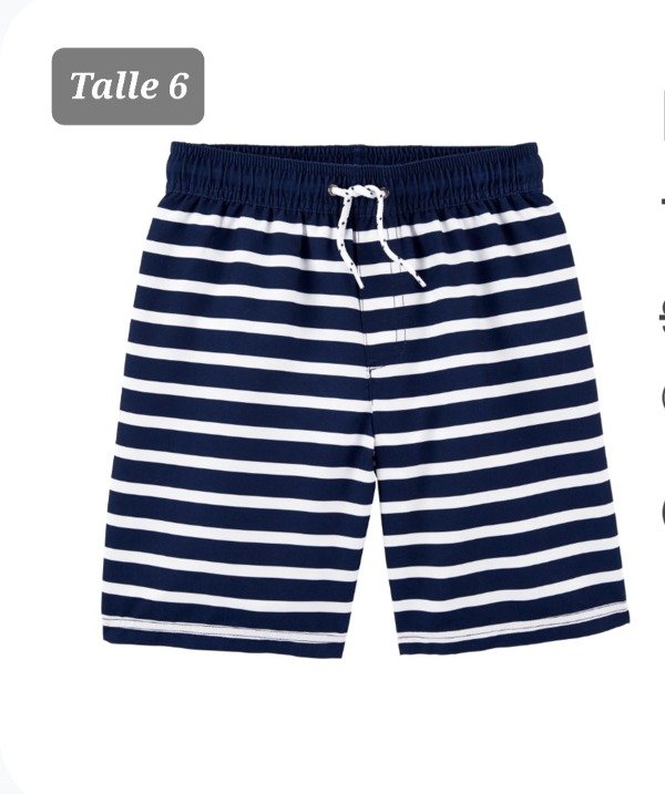 Traje de baño carters talle 6 rayado
