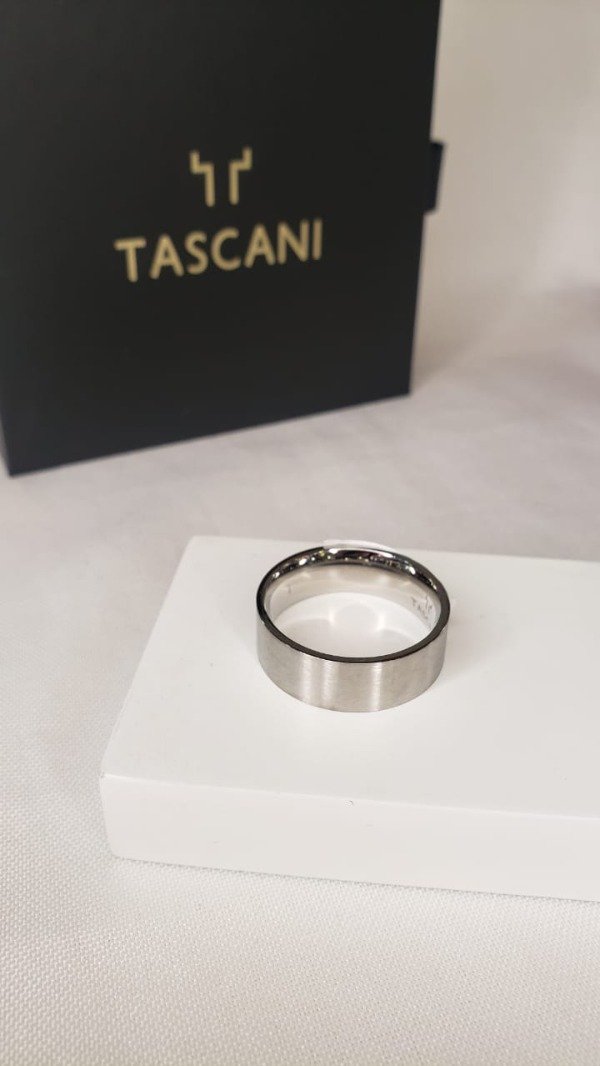Producto - Anillo liso plateado tascani