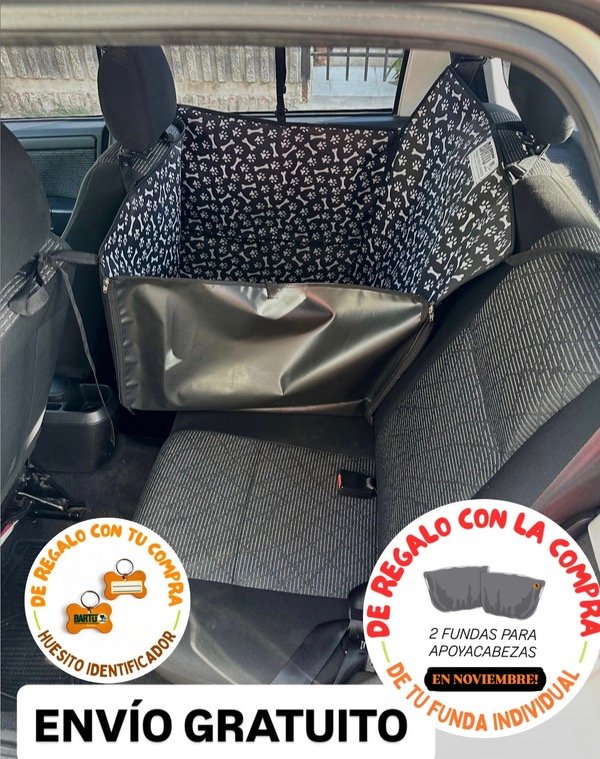 Producto - FUNDA INDIVIDUAL CON LATERALES HUELLITAS BLANCO Y NEGRO