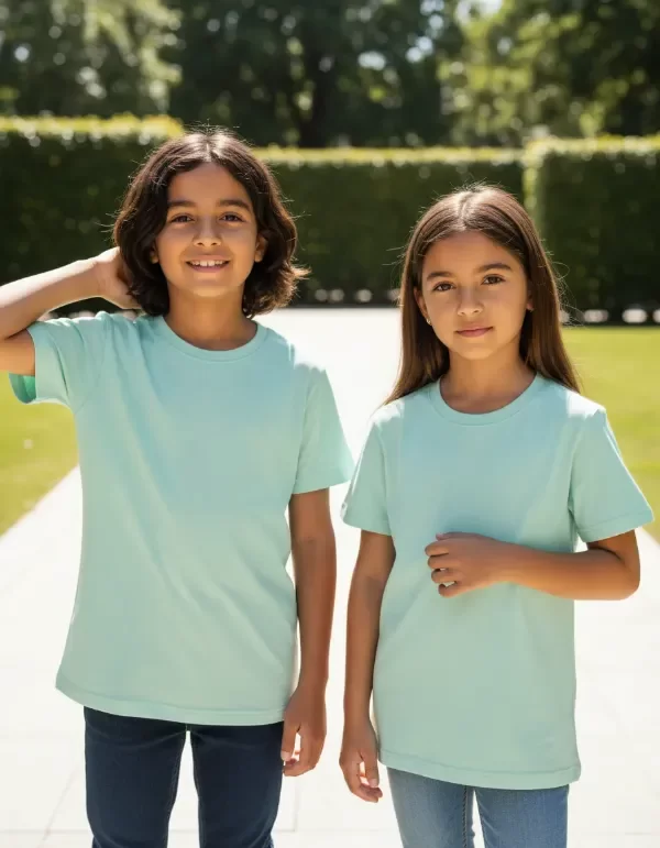 Producto - Remera Verde Claro Lisa  Algodón Premium Apta para Estampar (LISAREÑMC7)