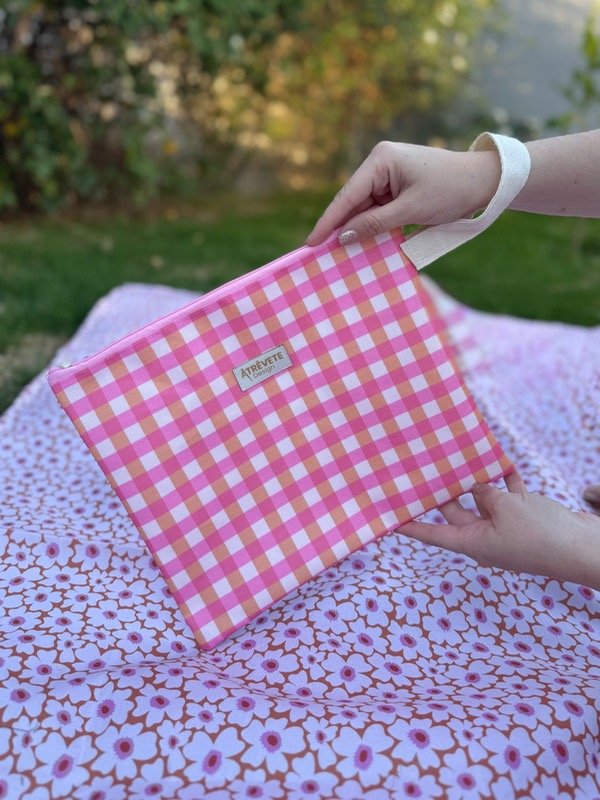 Producto - Sobre multiuso - Cuadrille Rosa y naranja