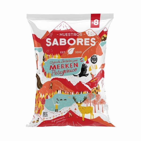 Producto - BATATAS MERKEN CHIPS NUESTROS SABORES 80G