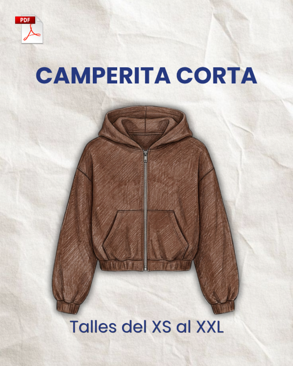 Producto - Camperita corta - Molde digital - PDF descargable - 0