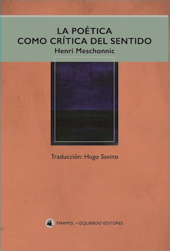 Producto - POETICA COMO CRITICA DEL SENTIDO - MESCHONNIC HENRI
