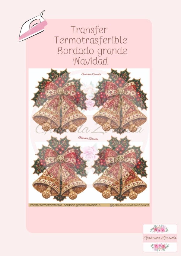 Producto - Transfer Termo bordado grande Navidad 5