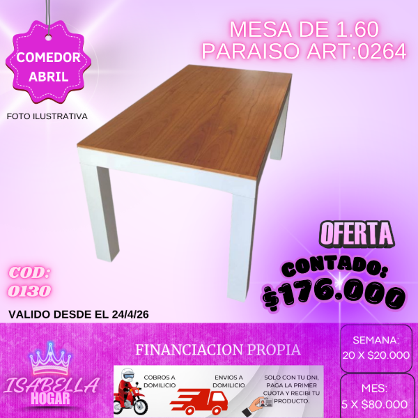 Producto - MESA 1.60 PARAISO