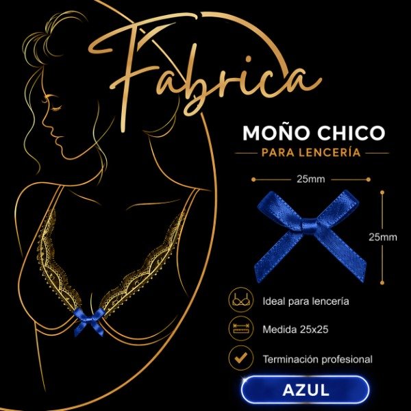 Producto - Moño Chico Azul (1 unidad)