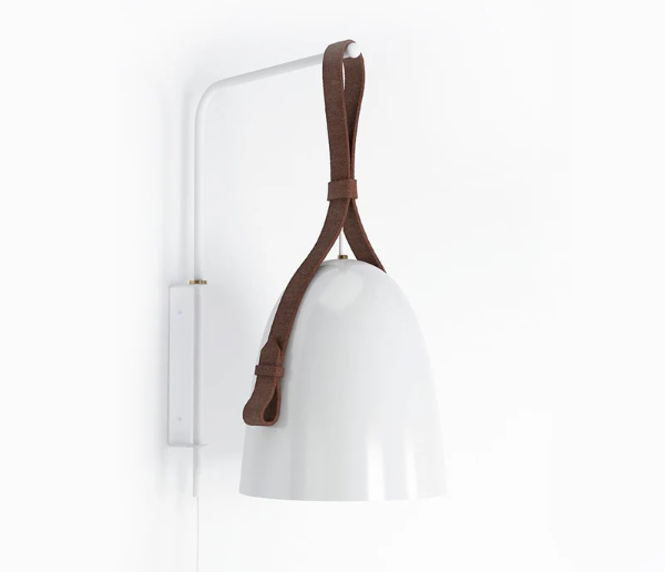Producto - Lámpara de pared blanco con cuero