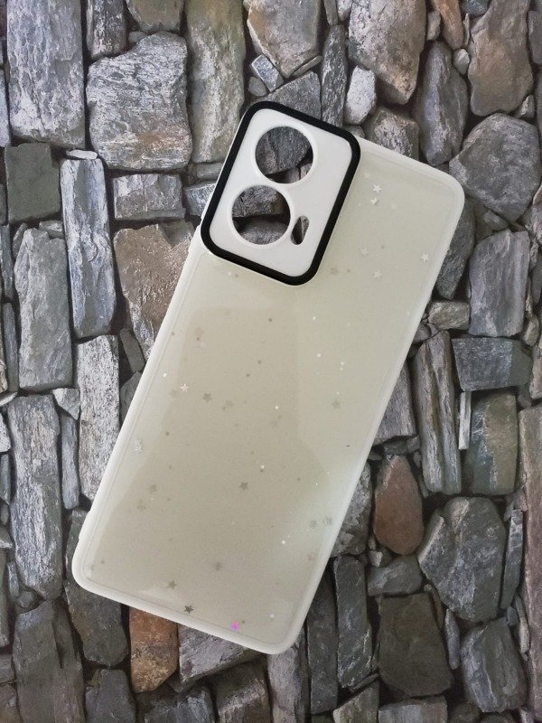 Producto - Funda alto impacto glitter Moto G04 blanca