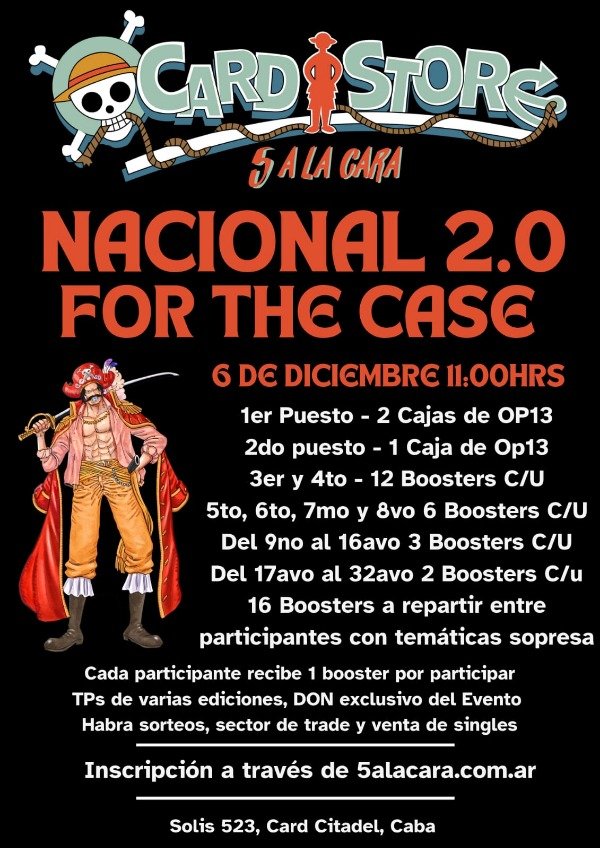 Producto - Entrada Para Nacional One Piece For The Case