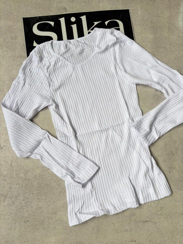 Camiseta termca cuello redondo dama blanca
