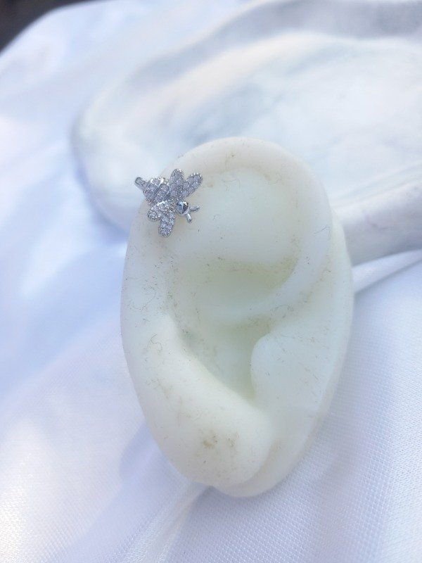 Producto - ear cuff bee silver