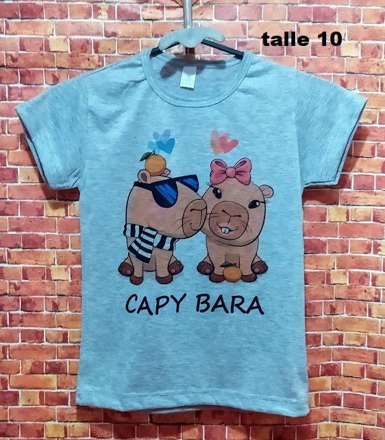 Producto - REMERA - CAPIBARA -POLIESTER NIÑOS TALLE 10 - 1