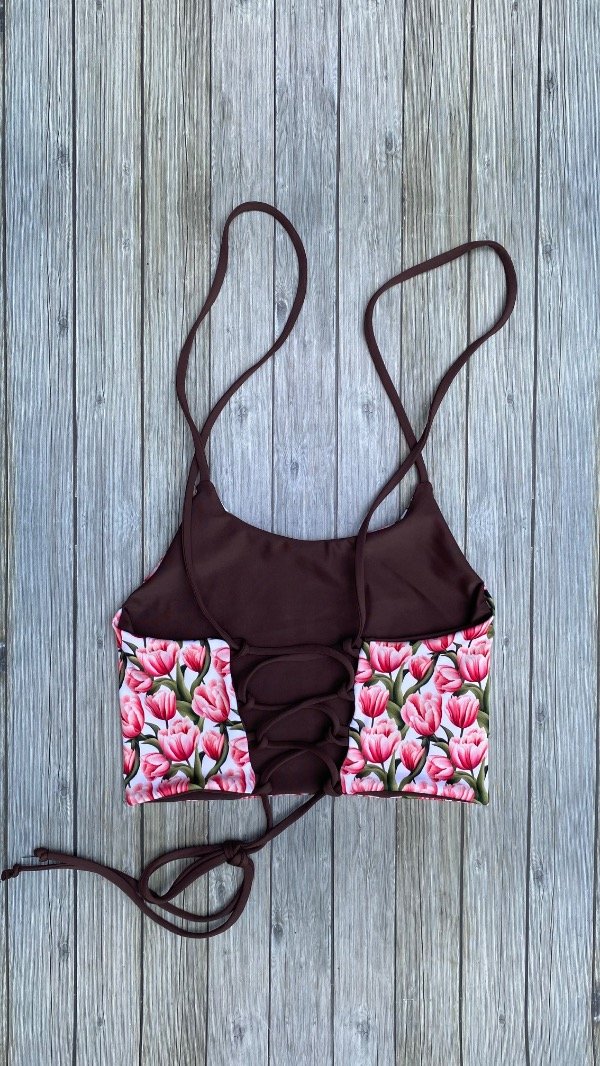 Tops regulables reversibles colección tulipanes