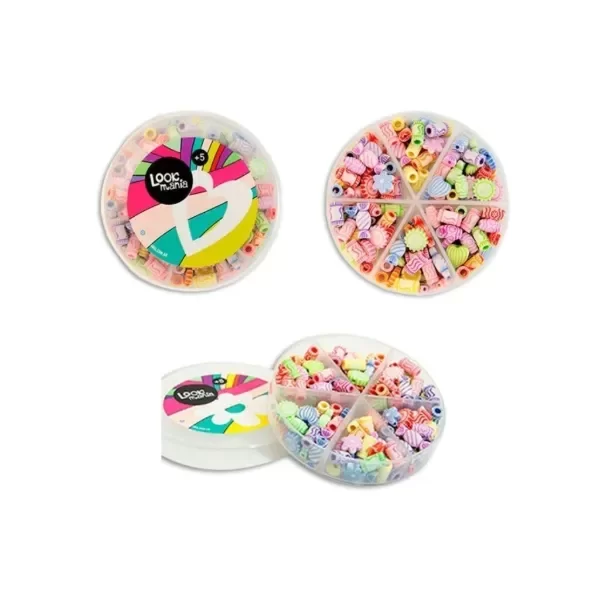 Producto - CAJA REDONDA ARMADO PULSERAS LOOK MANIA COLORES SURTIDOS