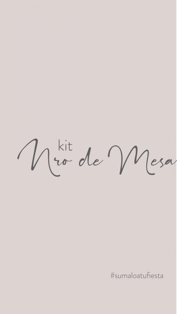 Kit Nro. de Mesa - LA LUNA EN PUNTAS DE PIE