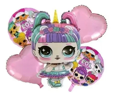 Producto - Kit x5 globos metalizados de personaje LOL