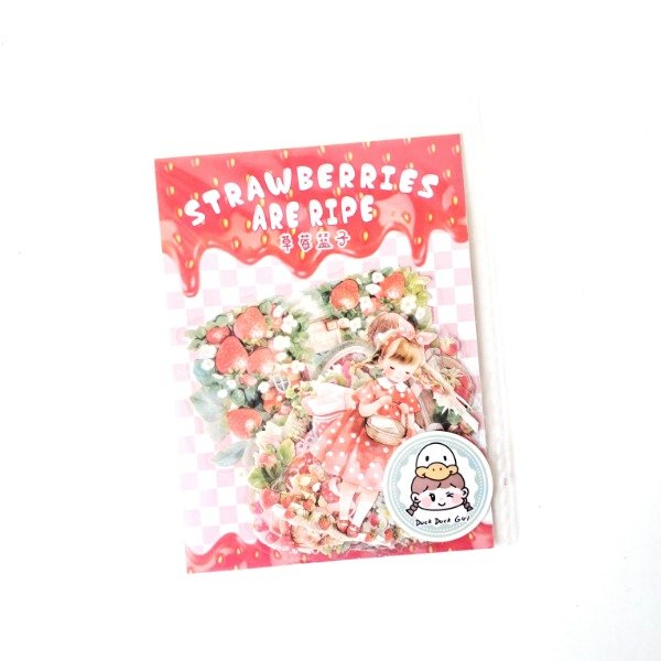 Producto - Set de 15 stickers transparentes - Strawberry Basket
